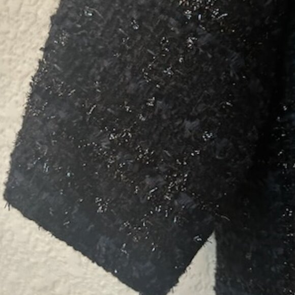 NWT Kate Spade Style Kimono Style Metallic Bouclette Tweed Belted Coat Jacket - Picture 12 of 13